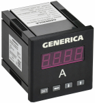Амперметр цифр. щит. 1-ф. DO RS-485 72х72 LED GENERICA Амперметр цифр. щит. 1-ф. DO RS-485 72х72 LED GENERICA