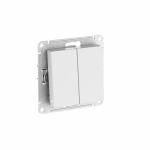 Выключатель 2кл прох с/у белый механизм быстрозажим AtlasDesign Systeme Electric (1/20)