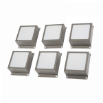 Светильник светодиодный ДВО PPL 089/G OPAL 42W 4000K GREY IP40 /компл./ "Грильято" 100*100мм "Домино" Jazzway