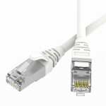 Патч-корд экранированный SLIM CAT6 S/FTP 4х2, 28 AWG, LSZH, белый, 0,2м