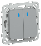 FLITE Выключ. 2-кл. прох. с инд. 10А ВС62-1-1-ФлС сер. IEK