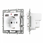 Механизм розетки с USB зарядкой SCT-MUAA-PL-WH (250V, 16A) (Arlight, -) Механизм розетки с USB зарядкой SCT-MUAA-PL-WH (250V, 16A) (Arlight, -)