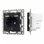 Механизм розетки с USB зарядкой SCT-MUAA-PL-BK (250V, 16A) (Arlight, -) Механизм розетки с USB зарядкой SCT-MUAA-PL-BK (250V, 16A) (Arlight, -)