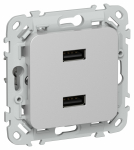 FLITE Роз. USB AA 2,1А РЮ-2-ФлА ал. IEK