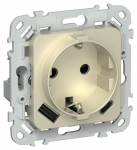 FLITE Роз.с з/к/ш 16А USB AC 20Вт РСЮшс11-0-ФлШ шам. IEK