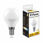 Лампа светодиодная,  (7W) 230V E14 2700K G45, LB-95