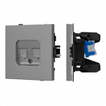 Механизм компьютерной розетки двойной SCT-TENDO-MPC2-PL-GR (RJ-45, CAT6) (Arlight, Графитовый) Механизм компьютерной розетки двойной SCT-TENDO-MPC2-PL-GR (RJ-45, CAT6) (Arlight, Графитовый)