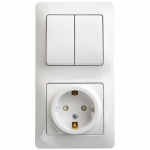 Блок 2кл + 1гн с З/К шторки с/у белый Glossa Systeme Electric