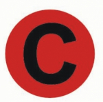 Наклейка "C" d=20мм EKF PROxima