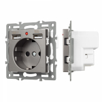 Механизм розетки с USB зарядкой SCT-MUAA-PL-GR (250V, 16A) (Arlight, -) Механизм розетки с USB зарядкой SCT-MUAA-PL-GR (250V, 16A) (Arlight, -)