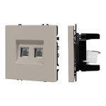 Механизм сдвоенной компьютерной розетки SCT-NOBE-MPC2-SFPL-CA (RJ-45, CAT6) (Arlight, Кашемир) Механизм сдвоенной компьютерной розетки SCT-NOBE-MPC2-SFPL-CA (RJ-45, CAT6) (Arlight, Кашемир)