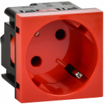 Розетка 45град з/к з/ш в/з красная