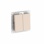 Выключатель 2кл с/у крем механизм быстрозажим AtlasDesign Systeme Electric (1/20)