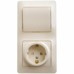 Блок 1кл + 1гн с З/К шторки с/у крем Glossa Systeme Electric