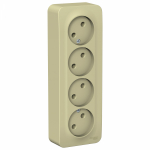 Розетка 4гн без З/К о/у крем изол.плас. 16А IP20 Blanca Schneider Electric (1/5) Розетка 4гн без З/К о/у крем изол.плас. 16А IP20 Blanca Schneider Electric (1/5)