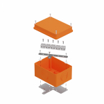 Коробка огнестойкая для о/п 40-0351-FR2.5-10 E15-E120 для о/п RAL2004 150х110х90 (6 шт/кор) Промрукав