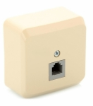 Розетка 1гн ТФ RJ11 о/у крем IP20 Этюд Systeme Electric  (1/20/120)