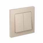 Выключатель 2кл с/у песочный в сборе быстрозажим AtlasDesign Systeme Electric (1/15)