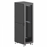 Шкаф напольный разобранный 19 IT-CQE-N 42U 800x800мм, крыша с вырубкой, дверь перф. и двойная перф., двойные боковые панели, черный RAL9005 Шкаф напольный разобранный 19 IT-CQE-N 42U 800x800мм, крыша с вырубкой, дверь перф. и двойная перф., двойные боковые панели, черный RAL9005