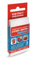 Клеящая универсальная супер-лента "КОНТАКТ" 3м белая (1/12/240)