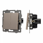 Механизм выключателя двухклавишный самовозвратный SWT-MKR2-PL-GD-V (250V, 10A) (Arlight, -) Механизм выключателя двухклавишный самовозвратный SWT-MKR2-PL-GD-V (250V, 10A) (Arlight, -)