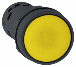 Кнопочный выкл. в сборе плоск., 1 упр. элемент желтый круг. линза, 1НО 0НЗ 0переключ. IP54 без фиксации, SE