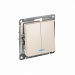 Выключатель 2кл с подсв с/у бежевый механизм быстрозажим AtlasDesign Systeme Electric (1/20)