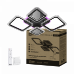 Светильник светодиодный ELEGANT SPACE-120RGB-BL-BG 120Вт 230В 3000-6500K 8400Лм 530х530х125мм пульт ДУ черный IN HOME Светильник светодиодный ELEGANT SPACE-120RGB-BL-BG 120Вт 230В 3000-6500K 8400Лм 530х530х125мм пульт ДУ черный IN HOME