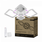 Светильник светодиодный ELEGANT SPACE-120RGB-WH-BG 120Вт 230В 3000-6500K 8400Лм 530х530х125мм пульт ДУ белый IN HOME Светильник светодиодный ELEGANT SPACE-120RGB-WH-BG 120Вт 230В 3000-6500K 8400Лм 530х530х125мм пульт ДУ белый IN HOME