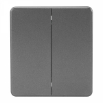 Выключатель 2кл промежуточный с/у титан механизм с рамкой MIELE ROUND KRANZ (1/100)