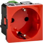 Розетка з/к б/ш б/з красная