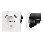 Механизм розетки с USB зарядкой SCT-TENDO-MUAA-PL-WH (230V, 16A) (Arlight, Белый) Механизм розетки с USB зарядкой SCT-TENDO-MUAA-PL-WH (230V, 16A) (Arlight, Белый)