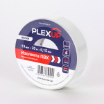 Изолента ПВХ 19мм-20м белая PLEXUP Изолента ПВХ 19мм-20м белая PLEXUP