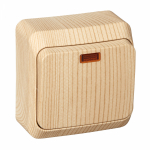 Выключатель 1кл с подсв о/у сосна IP20 Этюд Systeme Electric  (1/25/200)