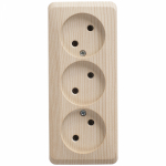 Розетка 3гн без З/К о/у сосна 16А IP20 Этюд Systeme Electric