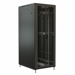 WRline Шкаф напольный 19-дюймовый, 47U, 2277x800х1200 мм (ВхШхГ), передняя и задняя распашные перфорированные двери (75%), цвет черный (RAL 9004) (раз