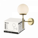 Светильник настенный под лампу AURORA ONE-G9-LT 1хG9 матовый плафон, латунный корпус IN HOME Светильник настенный под лампу AURORA ONE-G9-LT 1хG9 матовый плафон, латунный корпус IN HOME