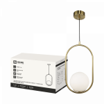 Светильник подвесной под лампу AURORA OVAL-G9-LT 1хG9 матовый плафон, латунный корпус IN HOME Светильник подвесной под лампу AURORA OVAL-G9-LT 1хG9 матовый плафон, латунный корпус IN HOME