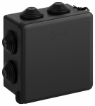 Коробка разветвит 100х100х55 о/у черная с 7 гермовводами под монтажный пистолет безгалогенная (HF) IP55 KOR-100-100-55-7gv-MP-B ЭРА (1/60) Коробка разветвит 100х100х55 о/у черная с 7 гермовводами под монтажный пистолет безгалогенная (HF) IP55 KOR-100-100-55-7gv-MP-B ЭРА (1/60)