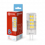 Лампа светодиодная LED-JCD 8Вт 230В G4 6500К 760Лм IN HOME