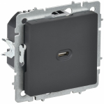 BRITE Роз. USB C 65Вт высокоскор. зар. РЮ12-1-БрГ граф. IEK