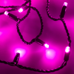 Светодиодная гирлянда ARD-STRING-CLASSIC-10000-BLACK-100LED-STD PINK (230V, 7W)