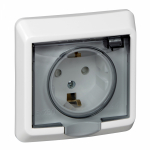 Розетка 1гн с З/К с крыш. шторки с/у белый 16А IP44 Этюд Systeme Electric  (1/14)