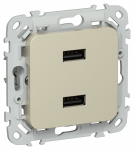 FLITE Роз. USB AA 2,1А РЮ-2-ФлШ шам. IEK