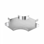 Ответвитель Х-образный 50х100, 1,5 мм, AISI 304 в комплекте с крепежными элементами и соединительными пластинами, необходимыми длямонтажа