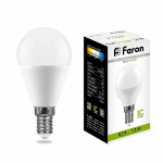 Лампа светодиодная,  (11W) 230V E14 4000K G45, LB-750