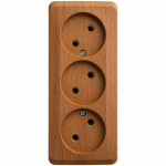 Розетка 3гн без З/К о/у бук 16А IP20 Этюд Systeme Electric