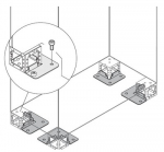 Элемент крепления цоколя к полу, 4 шт.