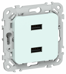 FLITE Роз. USB AA 2,1А РЮ-2-ФлХЛ х/л IEK