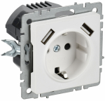 BRITE Роз. с з/к/ш 16А с USB A+A 2,1А РЮш10-1-БрАБ а/б IEK BRITE Роз. с з/к/ш 16А с USB A+A 2,1А РЮш10-1-БрАБ а/б IEK